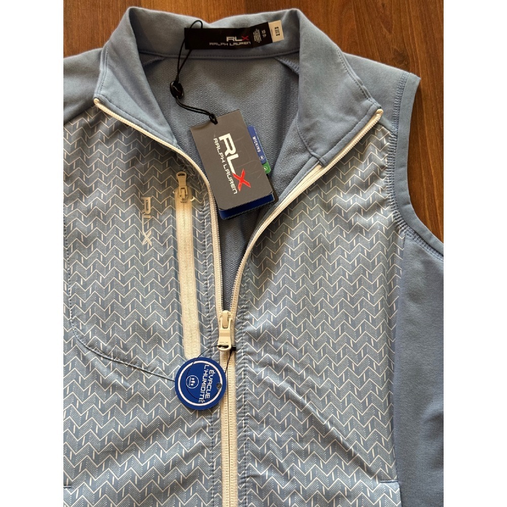 Ralph Lauren RLX Vest Tech Terry Blue Golf Full Zip Size‎ XS New NWT - Picture 3 of 6